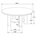Ottowa 35-inch Round Wood Cocktail Coffee Table Brown