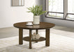 Ottowa 35-inch Round Wood Cocktail Coffee Table Brown