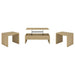 Canoga 3-piece Lift Top Cocktail Coffee Table Set Light Oak