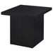Devar 2-piece Square Cocktail Coffee End Table Set Black