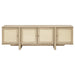 Kailani 79-inch 4-door Cane TV Stand Media Console Beige Oak