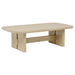 Kailani 2-piece Coastal Coffee and End Table Set Beige Oak