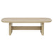 Kailani 2-piece Coastal Coffee and End Table Set Beige Oak