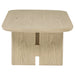Kailani 2-piece Coastal Coffee and End Table Set Beige Oak