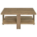 Dawn 2-piece Round Coffee and End Table Set Mango Brown