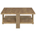 Dawn 2-piece Round Coffee and End Table Set Mango Brown
