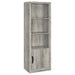 Burke 4-shelf Engineered Wood Media Tower Grey Driftwood