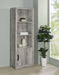 Burke 4-shelf Engineered Wood Media Tower Grey Driftwood