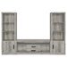 Burke 4-shelf Engineered Wood Media Tower Grey Driftwood