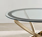 Brooke 2-piece Round Coffee and End Table Set Rose Brass