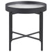 Ozella 2-piece Round Coffee and End Table Set Sandy Black