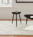 Odessa Triangular Solid Wood End Table Black