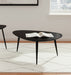 Odessa Triangular Solid Wood Coffee Table Black