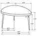 Odessa 3-piece Triangular Coffee and End Table Set Black