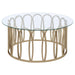 Monett 2-piece Coffee and End Table Set Chocolate Chrome