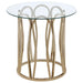 Monett 2-piece Coffee and End Table Set Chocolate Chrome