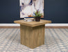 Devar Square Engineered Wood End Table Mango Brown