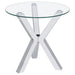 Kenzie 2-piece Round Coffee and End Table Set Chrome