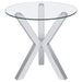 Kenzie 3-piece Round Coffee and End Table Set Chrome