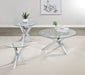 Kenzie 3-piece Round Coffee and End Table Set Chrome