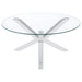 Kenzie 3-piece Round Coffee and End Table Set Chrome