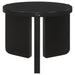 Cordova 2-piece Solid Wood Coffee and End Table Set Black
