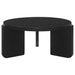Cordova 3-piece Solid Wood Coffee and End Table Set Black