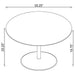Ganso 2-piece Round Glass Top Coffee and End Table Set Black
