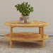 Camillo Round Solid Wood Coffee Table Maple Brown