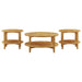 Camillo 3-piece Round Coffee and End Table Set Maple