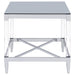 Lindley 2-piece Square Coffee and End Table Set Chrome