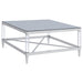 Lindley 2-piece Square Coffee and End Table Set Chrome