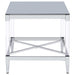 Lindley 2-piece Square Coffee and End Table Set Chrome