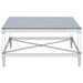 Lindley 2-piece Square Coffee and End Table Set Chrome