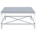 Lindley 2-piece Square Coffee and End Table Set Chrome
