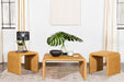 Cahya 3-piece Rattan Coffee and End Table Set Natural