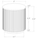 Jason Round White Marble Top Side End Table Charcoal