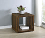Frisco Square Engineered Wood Side End Table Dark Pine