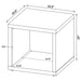 Frisco Square Engineered Wood Side End Table Dark Pine