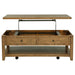 Payne 48-inch Mobile Lift Top Coffee Table Distressed Brown