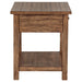 Payne 1-drawer Wood End Table with Shelf Distressed Brown