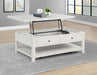 Payne 48-inch Mobile Lift Top Coffee Table Distressed White