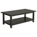 Payne Wood Coffee Table with Shelf Distressed Java