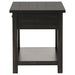 Payne 1-drawer Wood End Table with Shelf Distressed Java