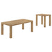 Castlewood 2-piece Cocktail Coffee Table Set Light Oak
