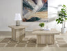 Devar Square Engineered Wood End Table Distressed Pine