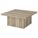 Devar 2-piece Square Coffee End Table Set Distressed Pine