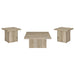 Devar 3-piece Square Coffee End Table Set Distressed Pine