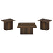 Devar 3-piece Square Coffee and End Table Set Dark Pine