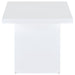 Devar Square Engineered Wood Side End Table White High Gloss